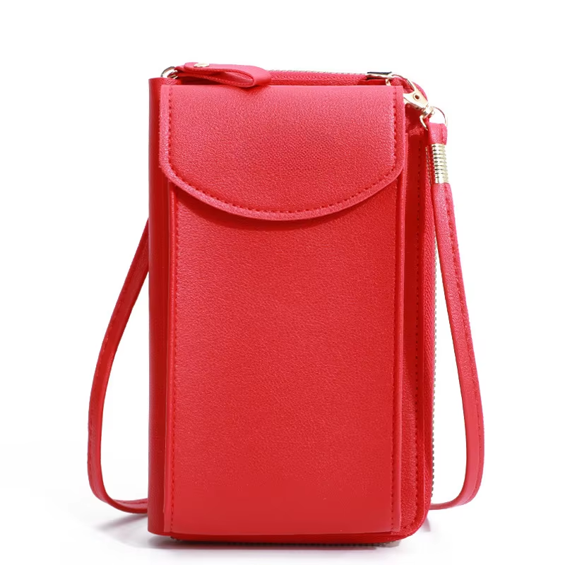 Elegance On-the-Go – Luxe PU Leather Crossbody Shoulder Bag with Phone & Card Organizer