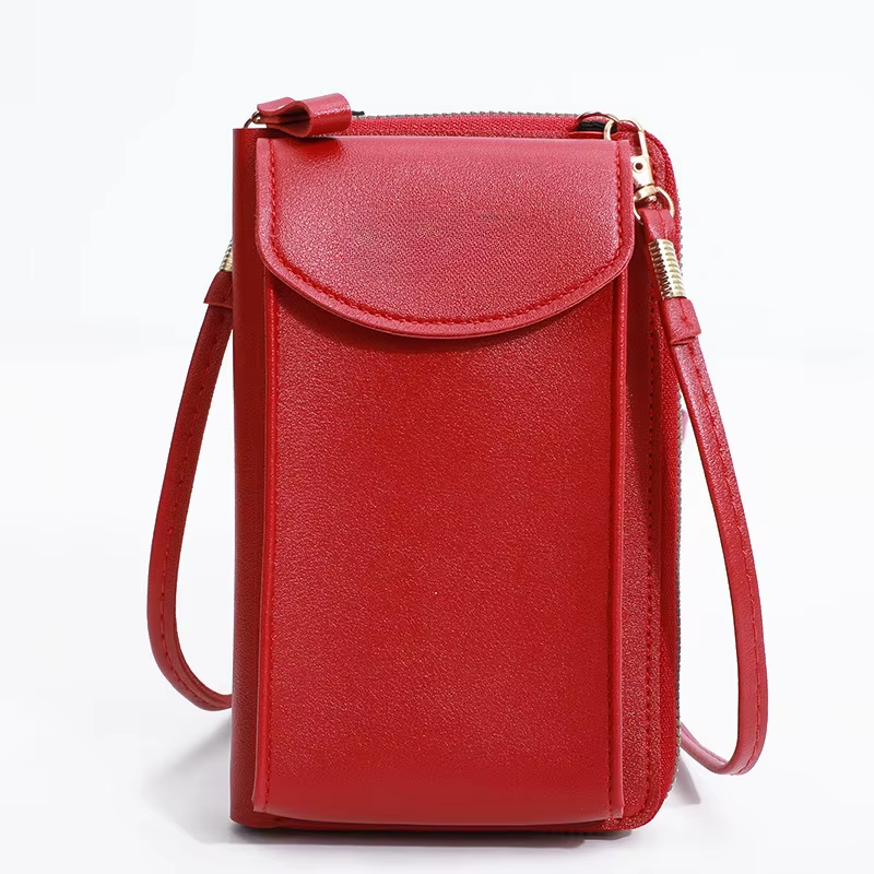 Elegance On-the-Go – Luxe PU Leather Crossbody Shoulder Bag with Phone & Card Organizer
